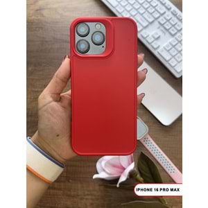 IPHONE 16 PRO MAX RENK ATMAYAN KEEP SİLİKON KILIF - KIRMIZI