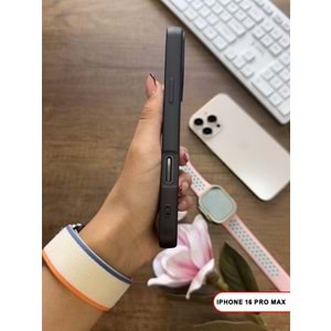 IPHONE 16 PRO MAX RENK ATMAYAN KEEP SİLİKON KILIF - SIYAH
