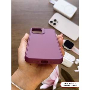 IPHONE 12 / 12 PRO RENK ATMAYAN KEEP SİLİKON KILIF - MOR