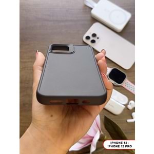 IPHONE 12 / 12 PRO RENK ATMAYAN KEEP SİLİKON KILIF - SIYAH