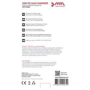 MT1735 35W GAN QC 4.0 PD TYPE-C TO TYPE-C EV ŞARJ CİHAZI
