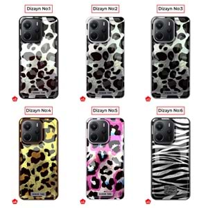 XİAOMİ REDMİ NOTE 14 4G LEOPAR DESENLİ LEO SİLİKON KILIF