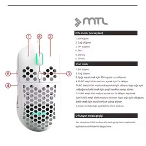 MT8210 KABLOLU GAMİNG MOUSE