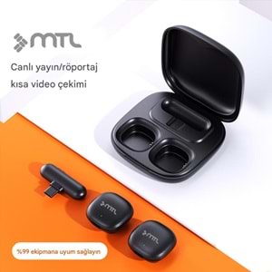 MT936 TYPE-C MİNİ KABLOSUZ BLUETOOTH 2 KİŞİLİK YAKA MİKROFONU