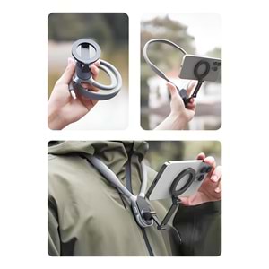 MT6083 360 DERECE AYARLANABİLİR BOYUN ASKILI MANYETİK TELEFON TUTUCU