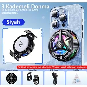 MT8462 YAPAY ZEKALI MAGSAFE UYUMLU ve KLİPSLİ CEP TELEFONU SOĞUTUCU