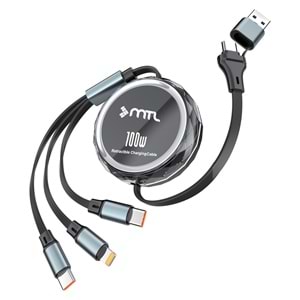 MT5018 3 in 2 MAKARALI USB + TYPE-C TO LİGHTNİNG MİCRO TYPE-C KABLO