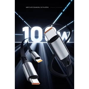 MT5018 3 in 2 MAKARALI USB + TYPE-C TO LİGHTNİNG MİCRO TYPE-C KABLO