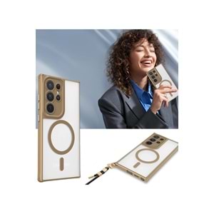 SAMSUNG S23 ULTRA MAGSAFE UYUMLU ÖZEL BOYUN ASKI İPİ APARATLI SKY-101 TELEFON KILIF