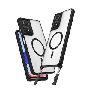 XİAOMİ REDMİ NOTE 11 PRO 4G / NOTE 12 PRO 4G MAGSAFE UYUMLU ÖZEL BOYUN ASKI İPİ APARATLI SKY-101 TELEFON KILIF