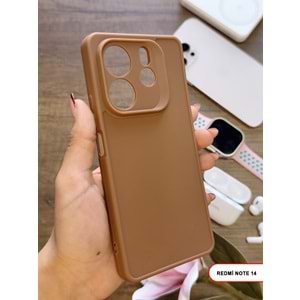 XİAOMİ REDMİ NOTE 14 5G RENK ATMAYAN KEEP SİLİKON KILIF - KAHVERENGİ