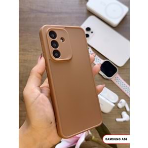 SAMSUNG A56 RENK ATMAYAN KEEP SİLİKON KILIF - KAHVERENGİ