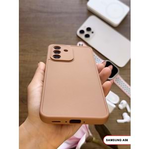 SAMSUNG A56 RENK ATMAYAN KEEP SİLİKON KILIF - KAHVERENGİ