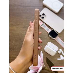SAMSUNG A56 RENK ATMAYAN KEEP SİLİKON KILIF - KAHVERENGİ