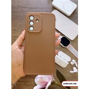 SAMSUNG A56 RENK ATMAYAN KEEP SİLİKON KILIF - KAHVERENGİ