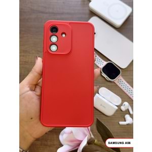 SAMSUNG A56 RENK ATMAYAN KEEP SİLİKON KILIF - KIRMIZI