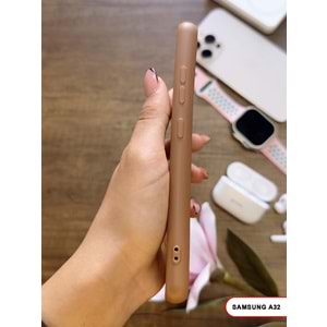 SAMSUNG A32 4G RENK ATMAYAN KEEP SİLİKON KILIF - KAHVERENGİ