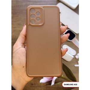 SAMSUNG A32 4G RENK ATMAYAN KEEP SİLİKON KILIF - KAHVERENGİ