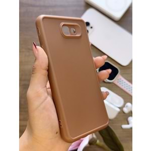SAMSUNG J7 PRİME RENK ATMAYAN KEEP SİLİKON KILIF - KAHVERENGİ