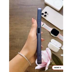 XİAOMİ REDMİ 12 RENK ATMAYAN KEEP SİLİKON KILIF - LACIVERT