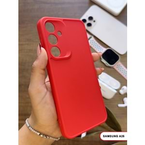 SAMSUNG A25 RENK ATMAYAN KEEP SİLİKON KILIF - KIRMIZI