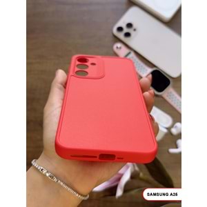 SAMSUNG A25 RENK ATMAYAN KEEP SİLİKON KILIF - KIRMIZI