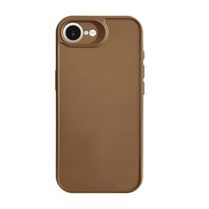 IPHONE 16E RENK ATMAYAN KEEP SİLİKON KILIF - KAHVERENGİ