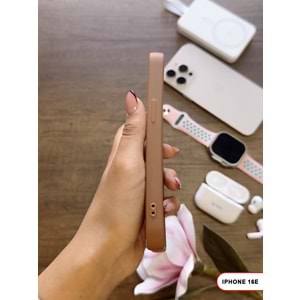 IPHONE 16E RENK ATMAYAN KEEP SİLİKON KILIF - KAHVERENGİ