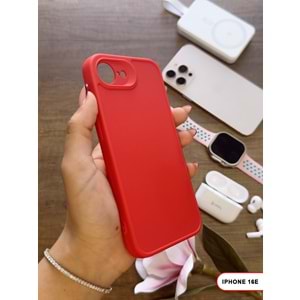 IPHONE 16E RENK ATMAYAN KEEP SİLİKON KILIF - KIRMIZI