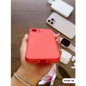 IPHONE 16E RENK ATMAYAN KEEP SİLİKON KILIF - KIRMIZI