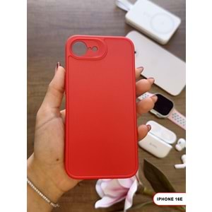 IPHONE 16E RENK ATMAYAN KEEP SİLİKON KILIF - KIRMIZI