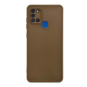 SAMSUNG A21S RENK ATMAYAN KEEP SİLİKON KILIF - KAHVERENGİ