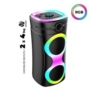 CS-4415 2 X 4 İNÇ PARTYBOX KAREOKE BLUETOOTH SPEAKER