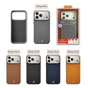 İPHONE 16 PRO MAGSAFE UYUMLU DERİ GÖRÜNÜMLÜ PREMİUM SOO-804 SİLİKON TELEFON KILIF - TURUNCU