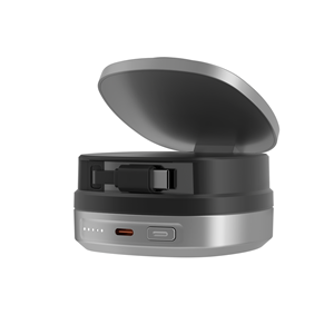 MT4560 10.000 MAH DAHİLİ KABLOLU 60W MANYETİK MAGSAFE PD ŞARJ POWERBANK /40 - GRI