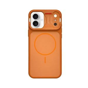 IPHONE 17 MAGSAFE UYUMLU DÖNÜŞÜM SPİN SİLİKON KILIF - TURUNCU