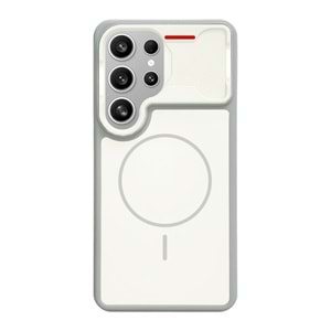 SAMSUNG S26 ULTRA MAGSAFE UYUMLU DÖNÜŞÜM SPİN SİLİKON KILIF - GRI