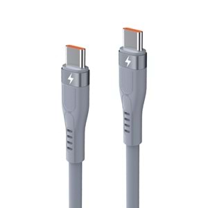 MT2354 60W TYPE-C TO TYPE-C 65W EXTRA YUMŞAK TURBO ŞARJ VE DATA KABLO 10/200