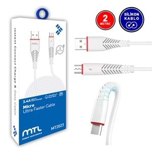 MT2023 3.4A 2METRE MİCRO USB ŞARJ DATA KABLO /20/300