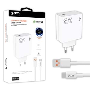 MT1763 67W QC 4.0 TURBO USB TYPE-C EV ŞARJ CİHAZI /10/200