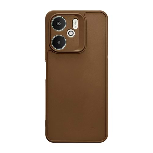 XİAOMİ REDMİ 13C RENK ATMAYAN KEEP SİLİKON KILIF - KAHVERENGİ