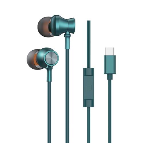 MT297 TYPE-C STEREO KABLOLU KULAKLIK 10/200 - YEŞİL