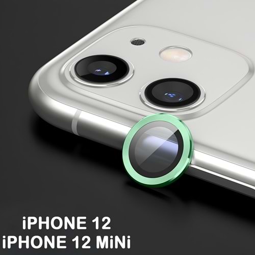 IPHONE 12 / IPHONE 12 MİNİ SAFİR LENS KORUMA - GREEN