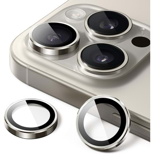 IPHONE 16 PRO / IPHONE 16 PRO MAX SAFİR LENS KORUMA - NATURAL