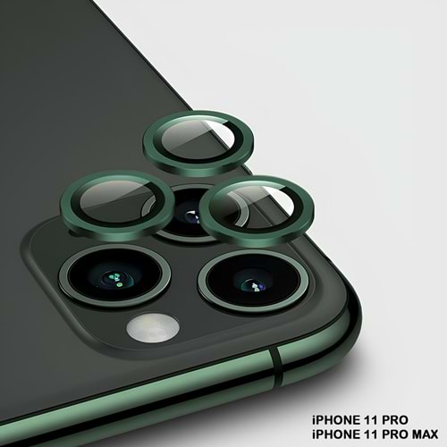 IPHONE 11 PRO / IPHONE 11 PRO MAX SAFİR LENS KORUMA - GREEN