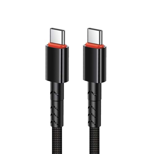 MT2117 60W TYPE C TO TYPE-C PD ŞARJ DATA KABLO 10/200 - SİYAH