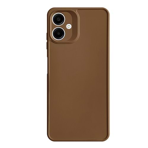 SAMSUNG A06 RENK ATMAYAN KEEP SİLİKON KILIF - KAHVERENGİ
