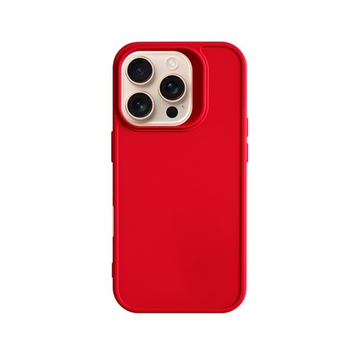 IPHONE 16 PRO RENK ATMAYAN KEEP SİLİKON KILIF - KIRMIZI