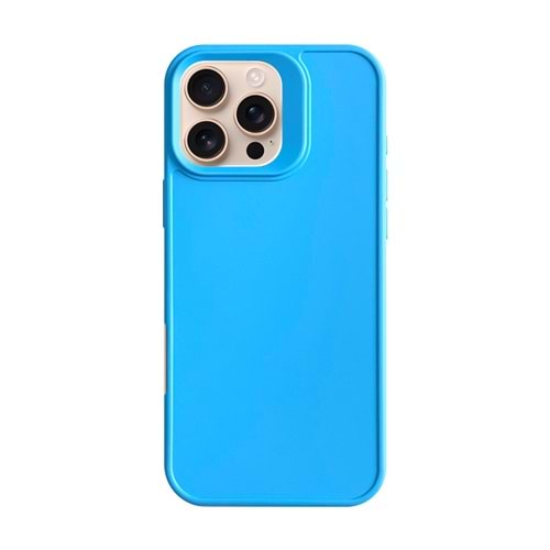 IPHONE 16 PRO MAX RENK ATMAYAN KEEP SİLİKON KILIF - MAVI
