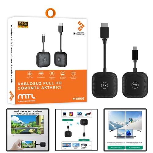 MT8903 KABLOSUZ GÖRÜNTÜ ve SES AKTARICI FULL HD